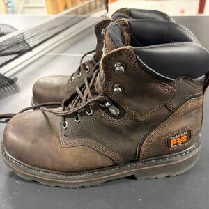 Timberland Pro Steel Toe Safety Brown Work Boots Men’s Size 8
